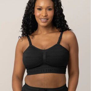 KINDRED BRAVELY Sublime Hands Free Pumping Nursing Bra Black XL NWT.
